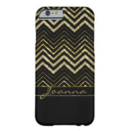 Gold And Diamonds Chevron Barely There iPhone 6 Case