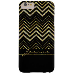 Gold And Diamonds Chevron Pattern Barely There iPhone 6 Plus Case