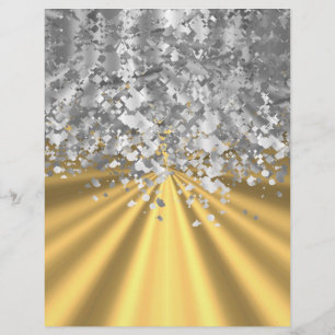 Gold and faux glitter personalized flyer