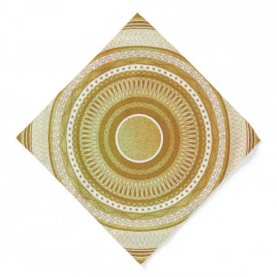 Gold and Glitter Mandala Bandana