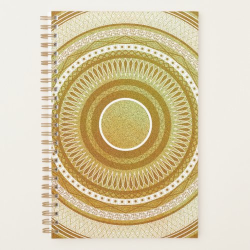 Gold and Glitter Mandala Planner