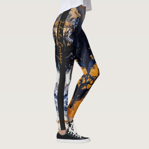 Gold and Glitter marble texture Sculpted Serenity Leggings