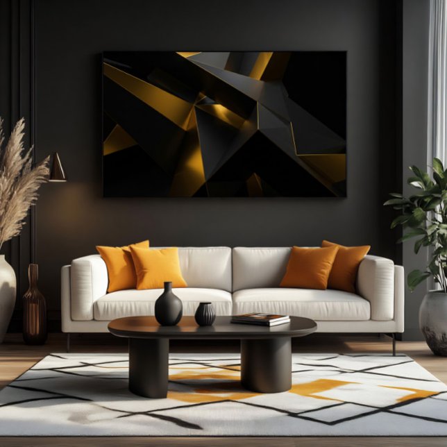 Gold and Gray Crystals Canvas Print (Creator Uploaded)