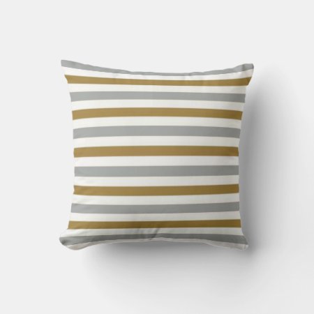 Gold And Gray Monogram Pillow