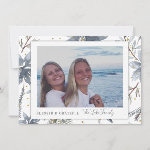 Gold and Gray Photo Holiday Cards