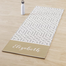 Gold and Gray Trellis Monogram | Editable Colors