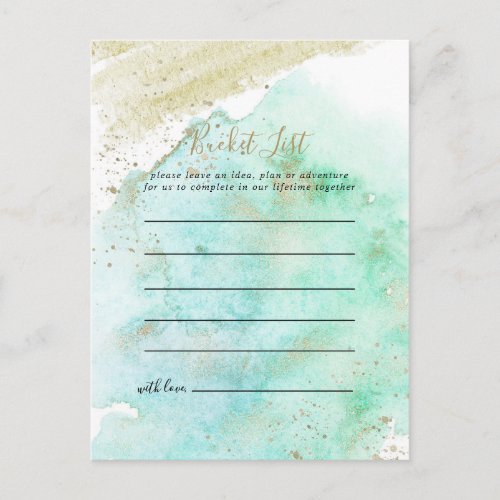 Gold and Green Bucket List Cards