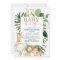 Gold And Green Foliage Boys Safari Baby Shower