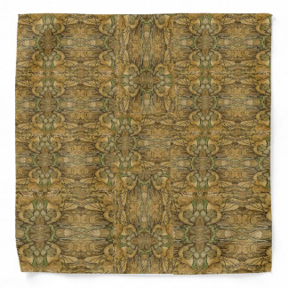 Gold and Green Head Wrap Bandana