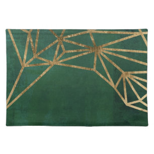 Gold and Green Jungle Web Cloth Placemat