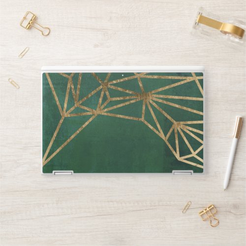 Gold and Green Jungle Web HP Laptop Skin