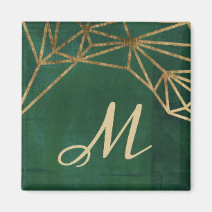 Gold and Green Jungle Web Magnet
