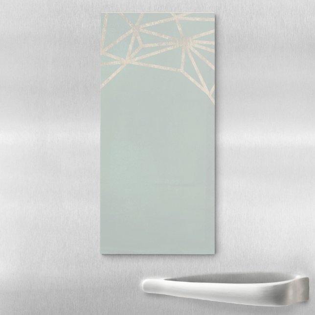 Gold and Green Jungle Web Magnetic Notepad (In Situ)