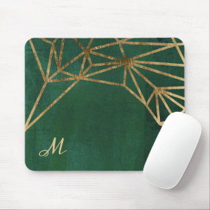 Gold and Green Jungle Web Mouse Pad