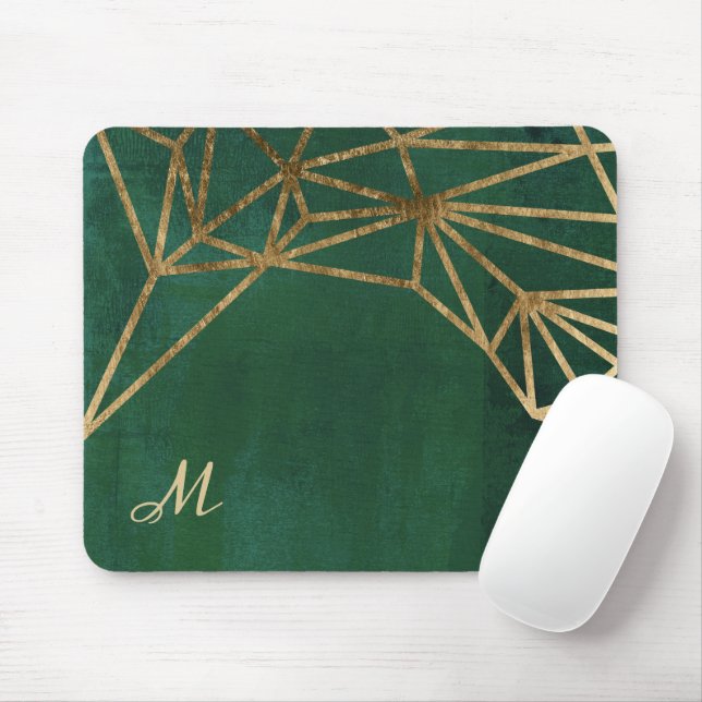 Gold and Green Jungle Web Mouse Pad (With Mouse)