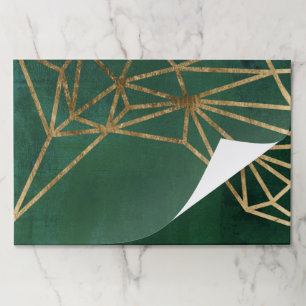 Gold and Green Jungle Web Paper Pad