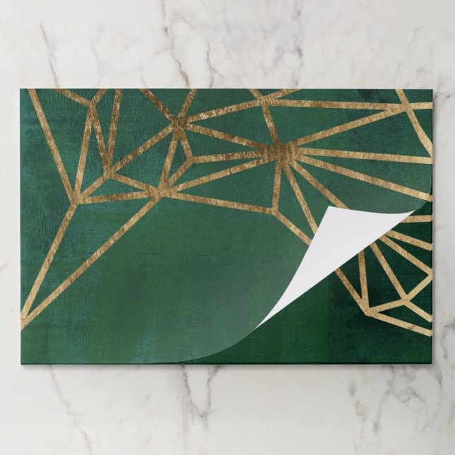 Gold and Green Jungle Web Paper Pad (Folded)
