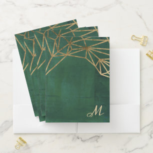 Gold and Green Jungle Web Pocket Folder