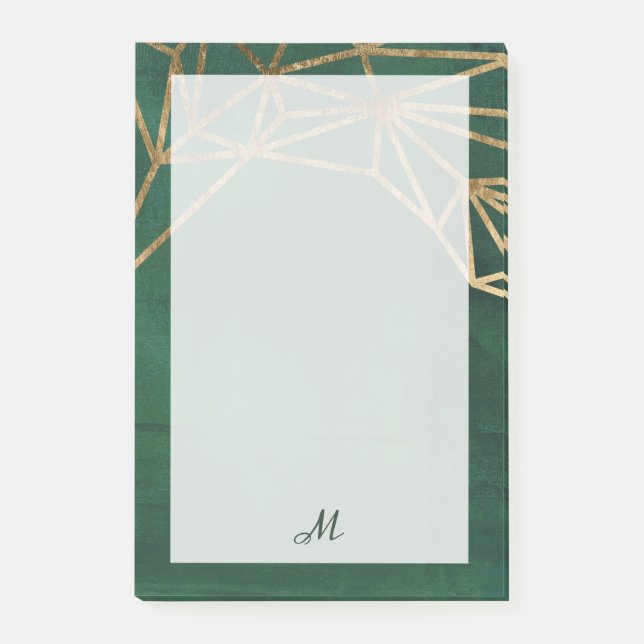 Gold and Green Jungle Web Post-it Notes (Front)