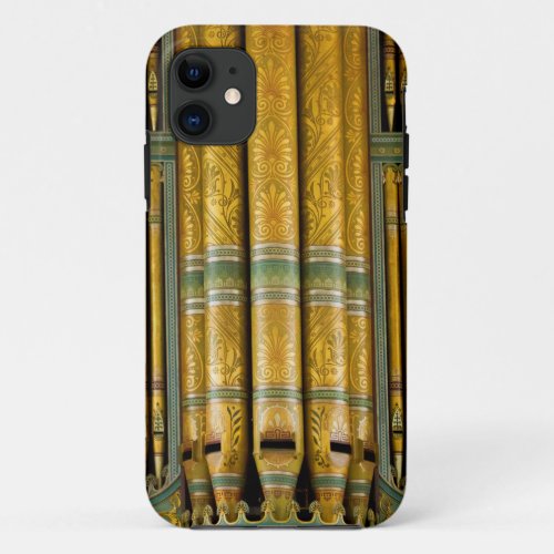 Gold and green organ pipe iPhone 11 tough case
