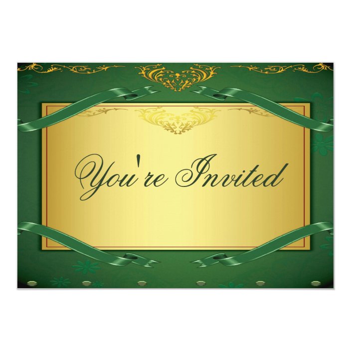 Gold and Green Party Invitation