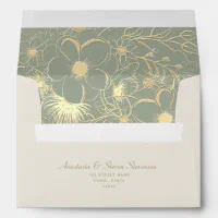 Solid Light Taupe Wedding 5x7 Envelope