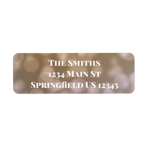 Gold and grey ombre bokeh return address labels