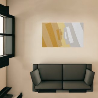 Gold and Greyish Silver Abstract Meet Point