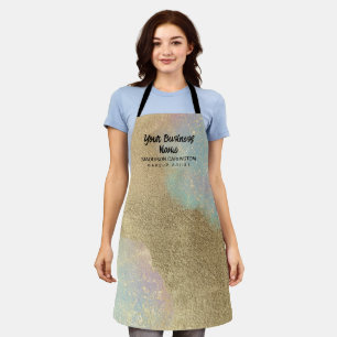 Gold And Iridescent Glitter Texture Apron