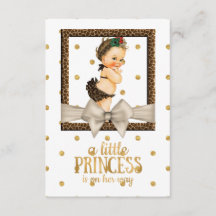 Gold and Leopard Print Girl's Baby Shower