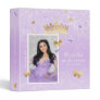 Gold and Light Purple Rose Photo Album Guestbook 3 Ring Binder