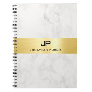 Gold And Marble Elegant Simple Modern Template Notebook