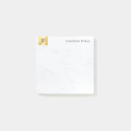 Gold And Marble Modern Elegant Clean Template Post-it Notes