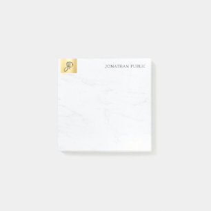 Gold And Marble Modern Elegant Clean Template Post-it Notes