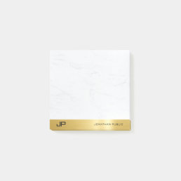 Gold And Marble Modern Elegant Simple Template Post-it Notes