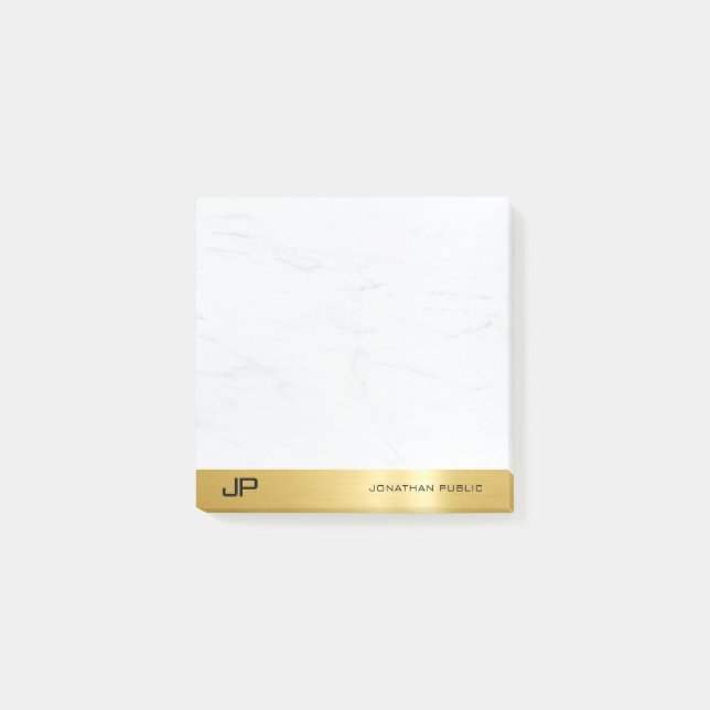 Gold And Marble Modern Elegant Simple Template Post-it Notes (Front)