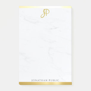 Gold And Marble Modern Simple Design Template Post-it Notes