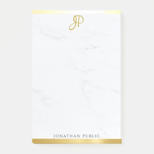 Gold And Marble Modern Simple Design Template Post_it Notes