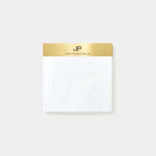 Gold And Marble Modern Simple Template Elegant Post_it Notes