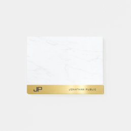 Gold And Marble Modern Simple Template Elegant Post-it Notes