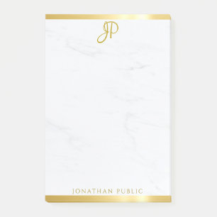 Gold And Marble Modern Simple Template Elegant Post-it Notes