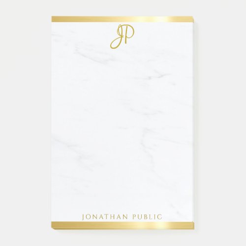 Gold And Marble Modern Simple Template Elegant Post_it Notes