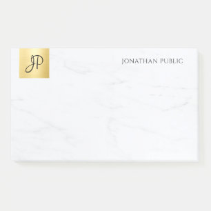 Gold And Marble Modern Template Elegant Minimalist Post-it Notes