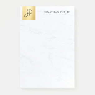 Gold And Marble Modern Template Minimalist Elegant Post-it Notes