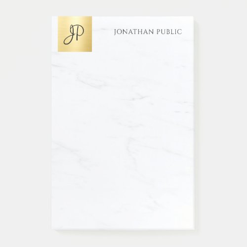 Gold And Marble Modern Template Minimalist Elegant Post_it Notes