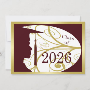 Gold and Maroon Man Silhouette 2026 Card