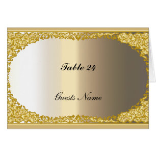 Gold and Metal look Table Place Card