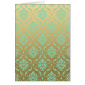 Gold and Mint Classic Damask (Front)