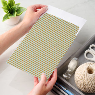 Gold and Mint Striped Shipping Envelope Mailer