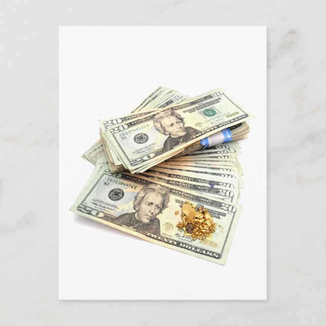 Gold And Money Postcard (Front)